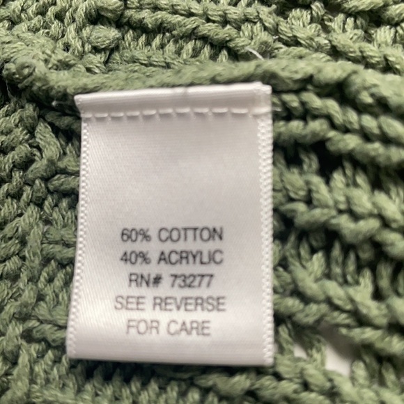 Vintage Crocheted Knitted Sage Green Sweater Vest by Sonoma Life + Style - Picture 10 of 16